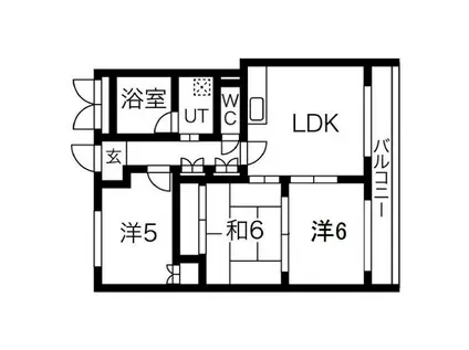 エクセレント都I(3LDK/4階)の間取り写真