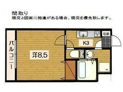 D-FELLOW(1K/2階)の間取り写真