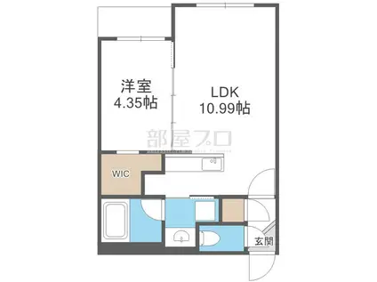 ラ・シュエットドルチェ(1LDK/4階)の間取り写真