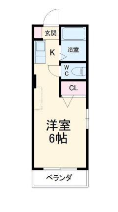 第五富士レイホービル(ワンルーム/3階)の間取り写真