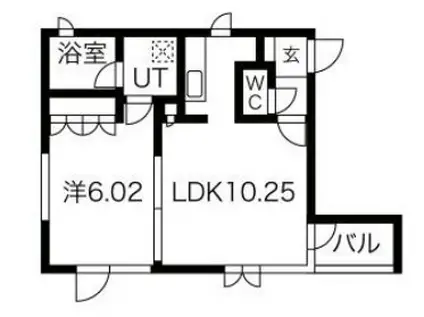 MEGURO POINT メグロポイント(1LDK/4階)の間取り写真