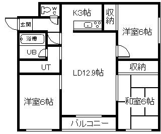 ジュエルパレス5・7(3LDK/2階)の間取り写真