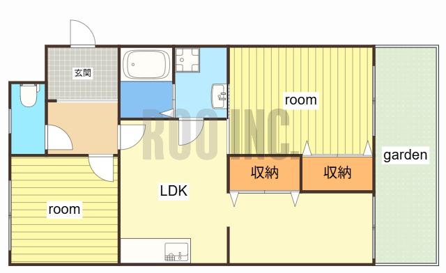 マンション堂本(2LDK/1階)の間取り写真