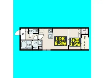 PATINA東枇杷島(1LDK/3階)の間取り写真