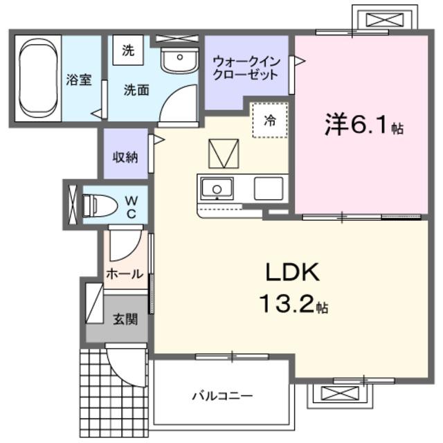 アルドーレ(1LDK/1階)の間取り写真