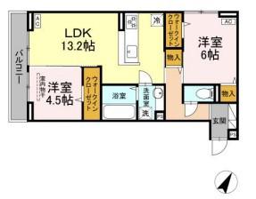 ヴィオルーチェ(2LDK/3階)の間取り写真
