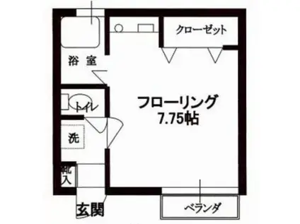 ルーチェ(ワンルーム/1階)の間取り写真