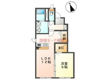 メゾン・ド・ベース UCCHI(1LDK/1階)の間取り写真