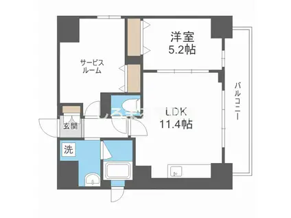 ミラノ堺筋(2LDK/2階)の間取り写真