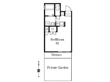 アンリシェール橋本A(ワンルーム/3階)の間取り写真