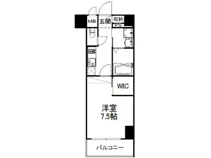 エンクレスト祇園(1K/6階)の間取り写真