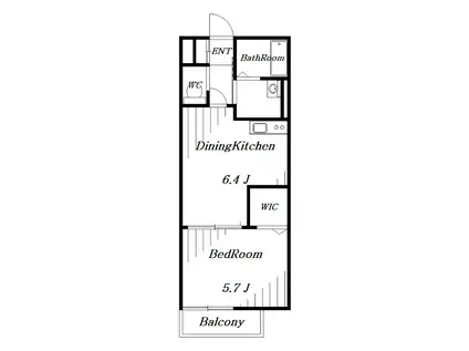 BUENA CASA 西千葉(1DK/2階)の間取り写真