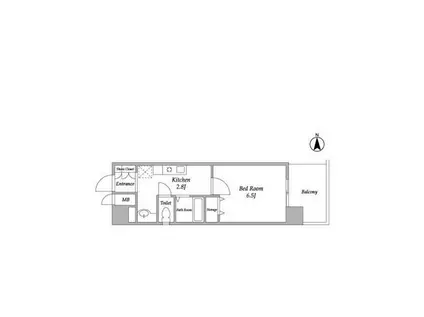 コンフォリア東品川(1K/3階)の間取り写真