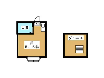 セゾン沼袋(ワンルーム/2階)の間取り写真