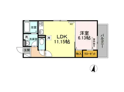 ヴィヴァレス(1LDK/3階)の間取り写真