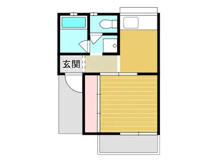 ラフォーレ石岡A棟(1K/2階)の間取り写真