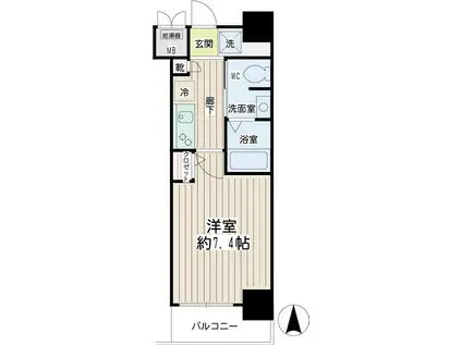 NCONFOR(1K/2階)の間取り写真