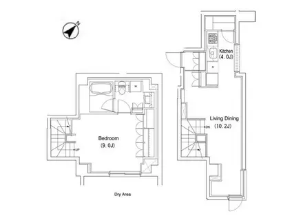 コンフォリア中野(1LDK/1階)の間取り写真