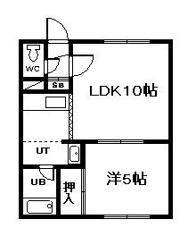 サンステージ122(1LDK/1階)の間取り写真