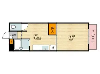 サンシャイン中野2(1DK/2階)の間取り写真