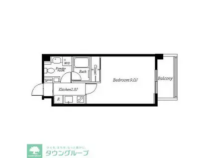 アークツルス(1K/2階)の間取り写真