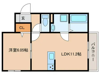 D-ROOM国芳(1LDK/1階)の間取り写真