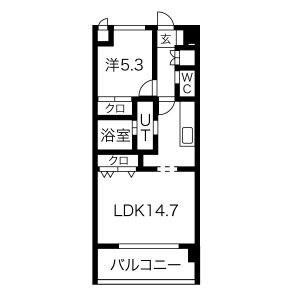 C・PEACE1948(1LDK/3階)の間取り写真