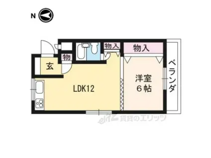 CERA御池(1LDK/3階)の間取り写真