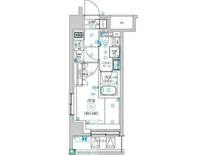 セジョリ横浜ウエストIII(1K/4階)の間取り写真