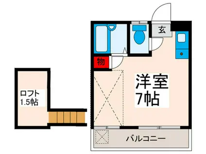 パークサイドN(ワンルーム/1階)の間取り写真