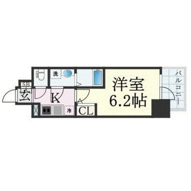 エスリード長居公園PARK AVENUE(1K/10階)の間取り写真