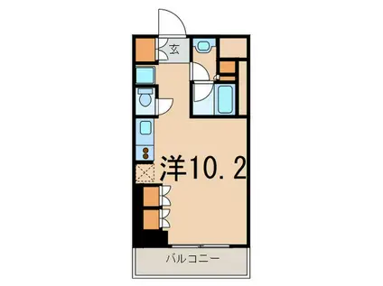 J.リヴェール学芸大学(ワンルーム/2階)の間取り写真