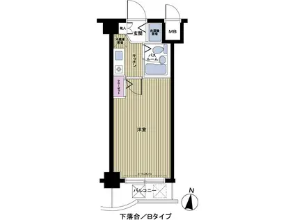 フェニックス下落合(1K/2階)の間取り写真