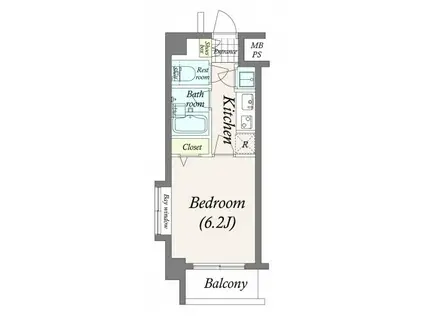 菱和パレス田園調布東(1K/3階)の間取り写真