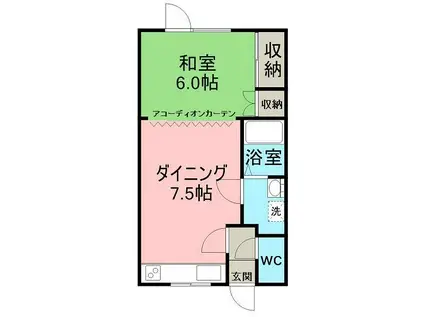 サイトウハイツ3(1DK/2階)の間取り写真