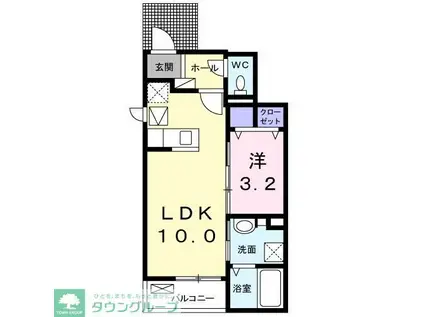 トゥット フェリーチェ 湘南V(1LDK/1階)の間取り写真
