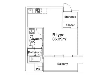 フェイズインアネックス博多(ワンルーム/7階)の間取り写真