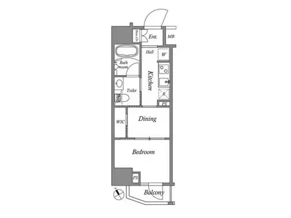 ARKMARK水天宮前I(1DK/3階)の間取り写真
