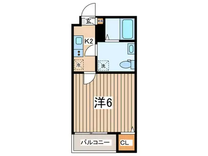 J-MAISON淵野辺II(1K/1階)の間取り写真