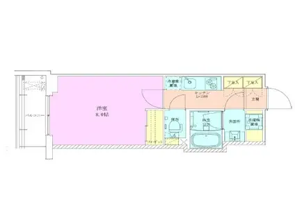 半蔵門レジデンス(1K/8階)の間取り写真
