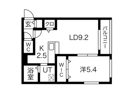 アヴァンティ ステージ(1LDK/4階)の間取り写真
