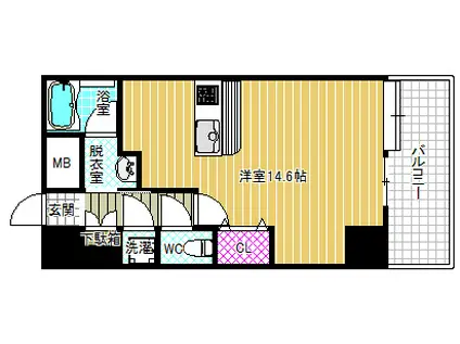 セレニテ梅田北プレミアム(ワンルーム/7階)の間取り写真