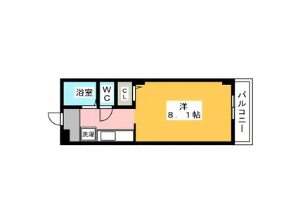 AU GRAND SOLEIL(ワンルーム/4階)の間取り写真