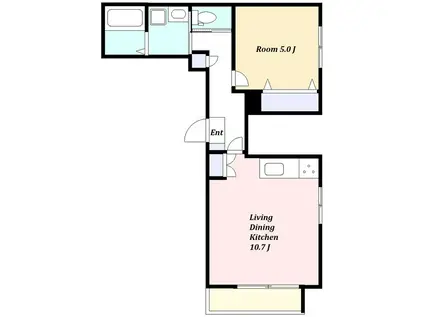 クレシア(1LDK/2階)の間取り写真