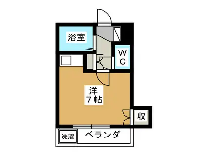 ファンカティア(ワンルーム/3階)の間取り写真