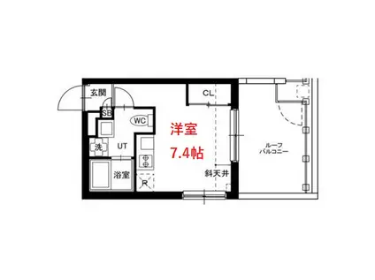 LOTUS大井町(ワンルーム/4階)の間取り写真