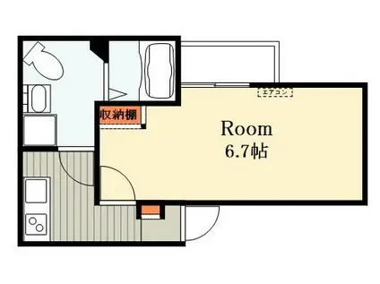 RIOS新松戸(1K/1階)の間取り写真