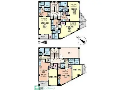 EPガーデン新小岩(ワンルーム/2階)の間取り写真