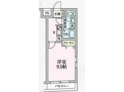 プエルタデルソル(1K/3階)の間取り写真
