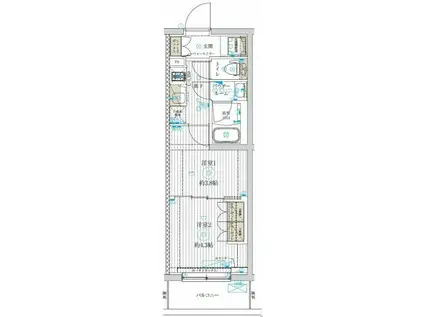 GENOVIA世田谷桜(2K/1階)の間取り写真